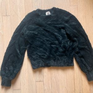 Aritzia Sunday best green fuzzy sweater